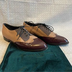 Angela Mitchell Lauviah Multi Leather Lace Up Oxford 37.5